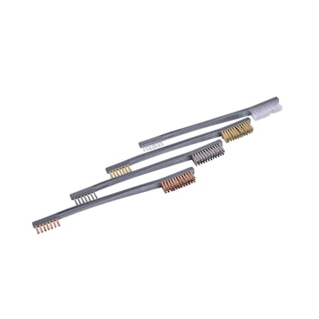 Breakthrough Clean Technologies Double-Ended Brush Set - Nylon, Phosphorus Bronze, Brass, & Stainless Steel BT-DEB-4PK